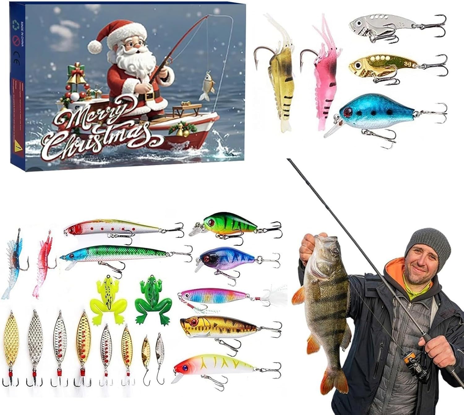 Mens Grooming Advent Calendar - Advent Calendar Fishing Christmas Countdown -