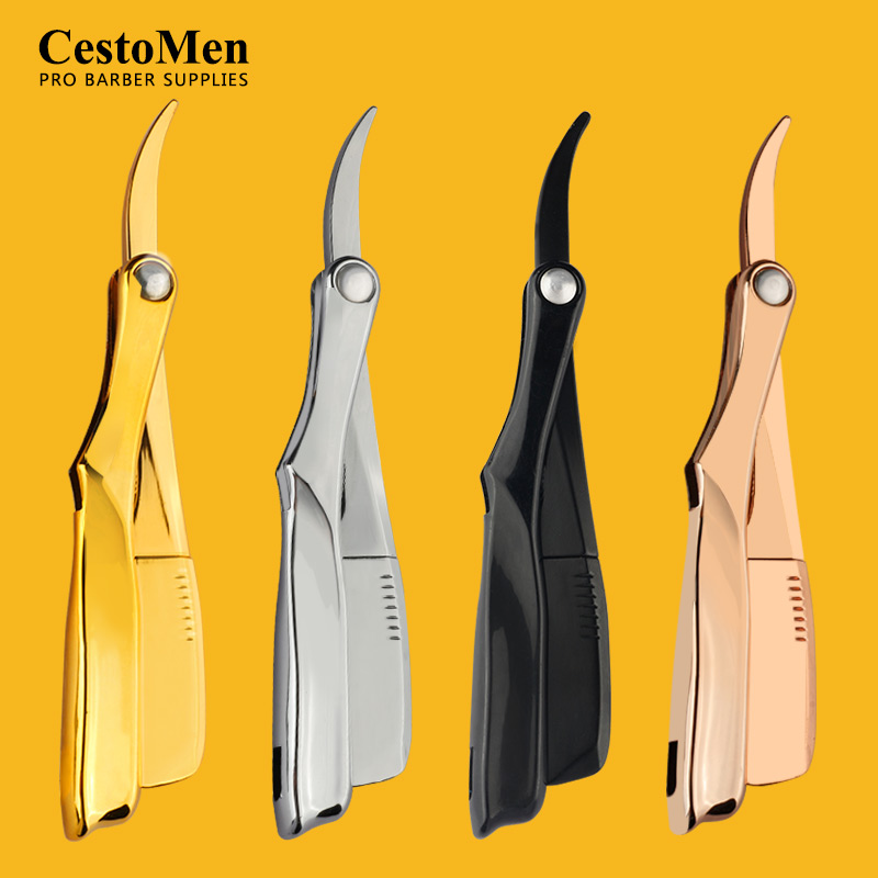 Straight Razor Safety - Salon Manual Beard Razor Folding Hand