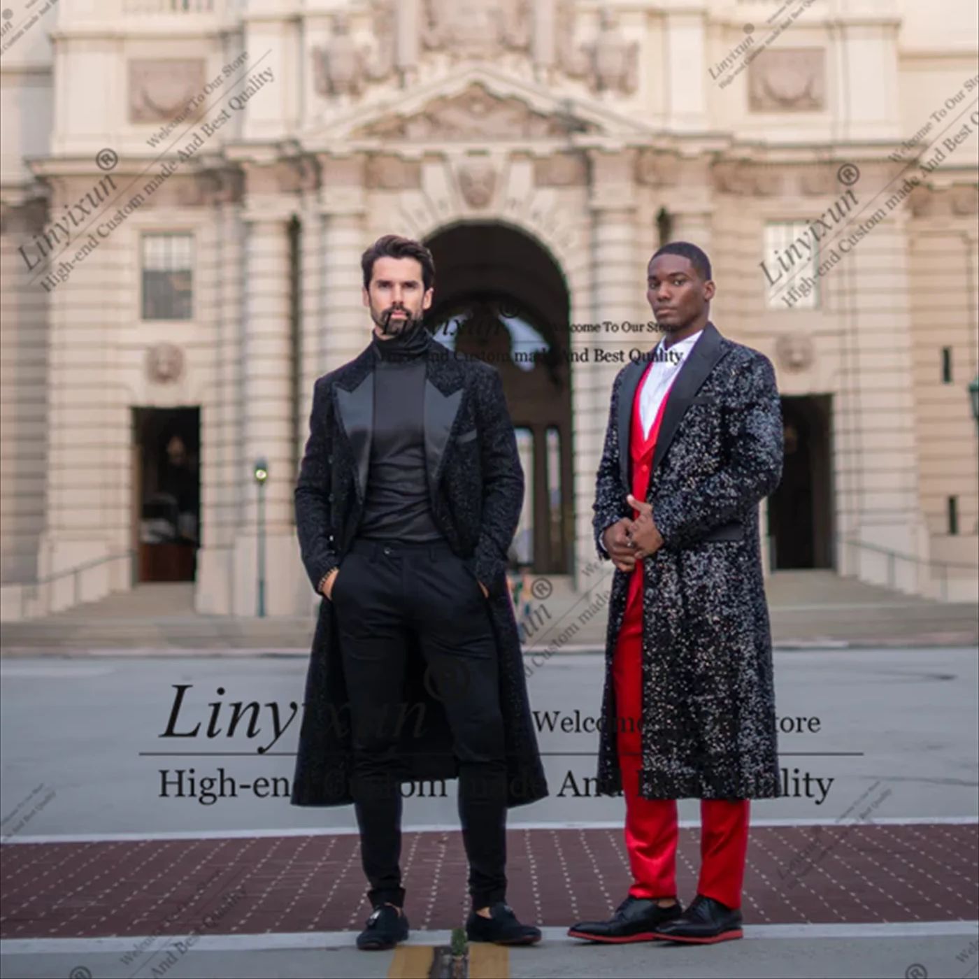 Shiny Men Suits Luxury Sequin  - X Men Grooming ulasan dan harga