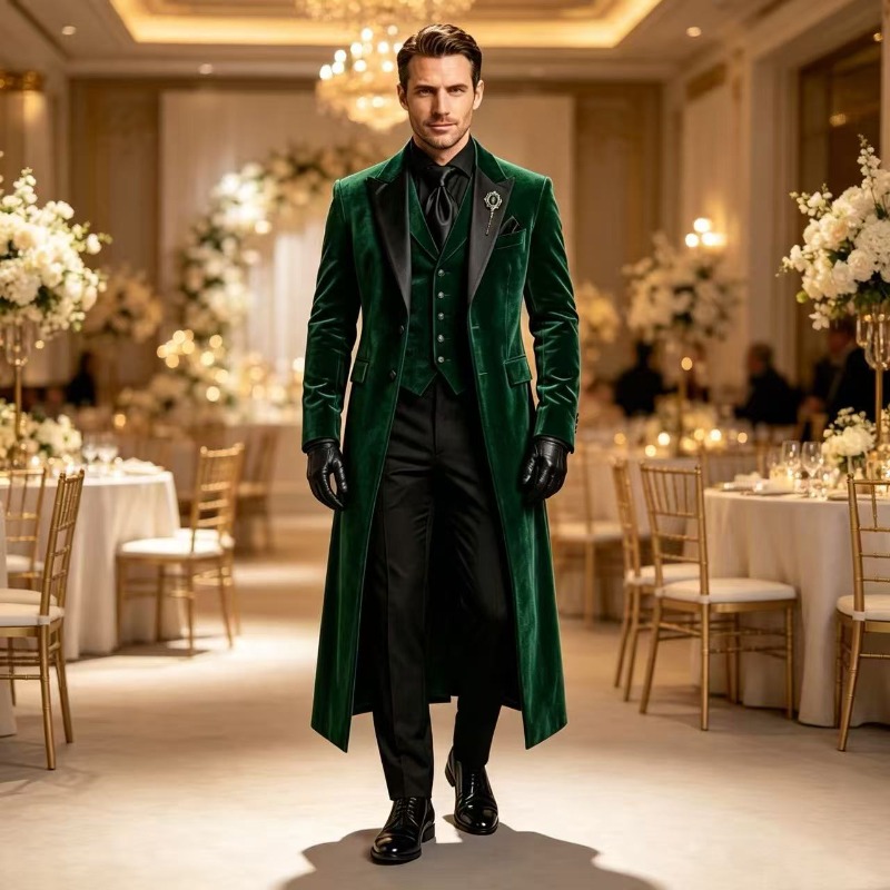Vintage X‑Long Velvet Suits fo - X Men Grooming ulasan dan harga