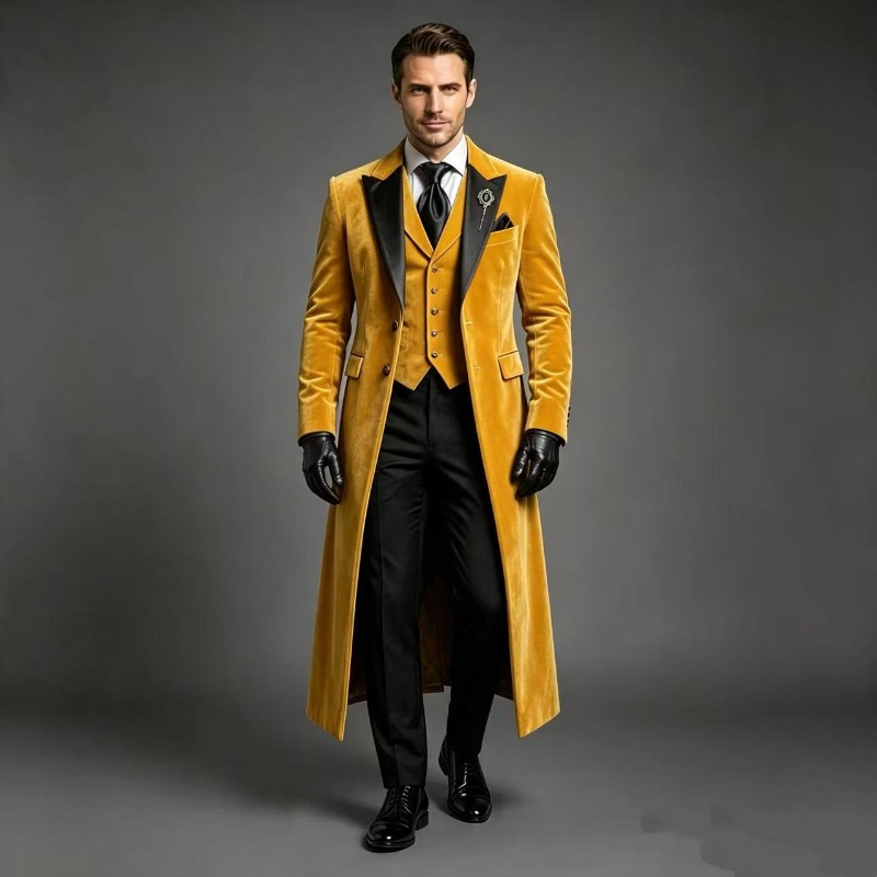 Vintage X‑Long Velvet Suits fo - X Men Grooming ulasan dan harga