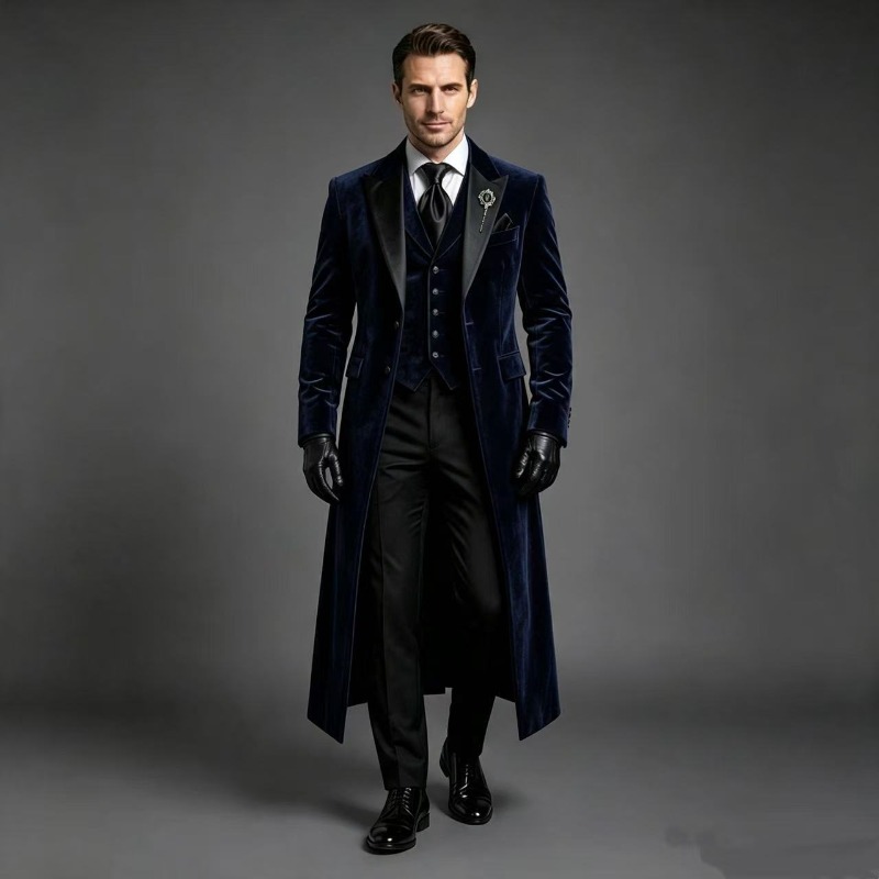 Vintage X‑Long Velvet Suits fo - X Men Grooming ulasan dan harga