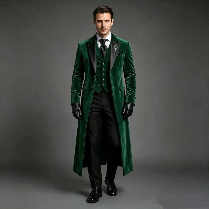 Vintage X‑Long Velvet Suits fo - X Men Grooming ulasan dan harga