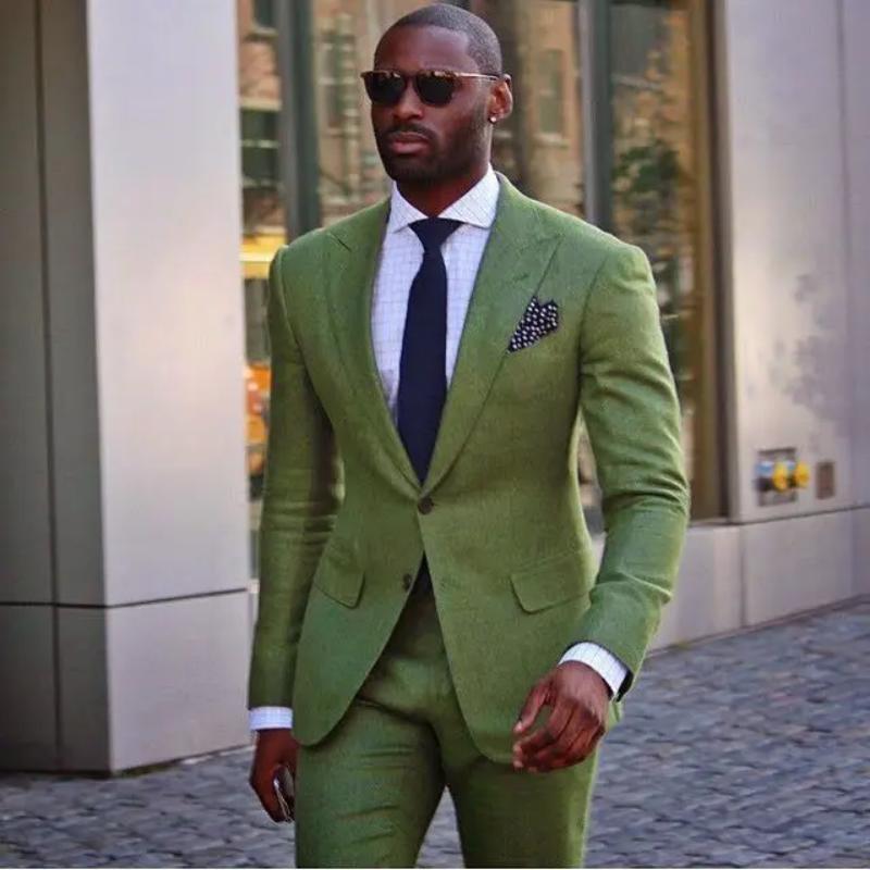 Army Green Linen Costume Homme - X Men Grooming ulasan dan harga