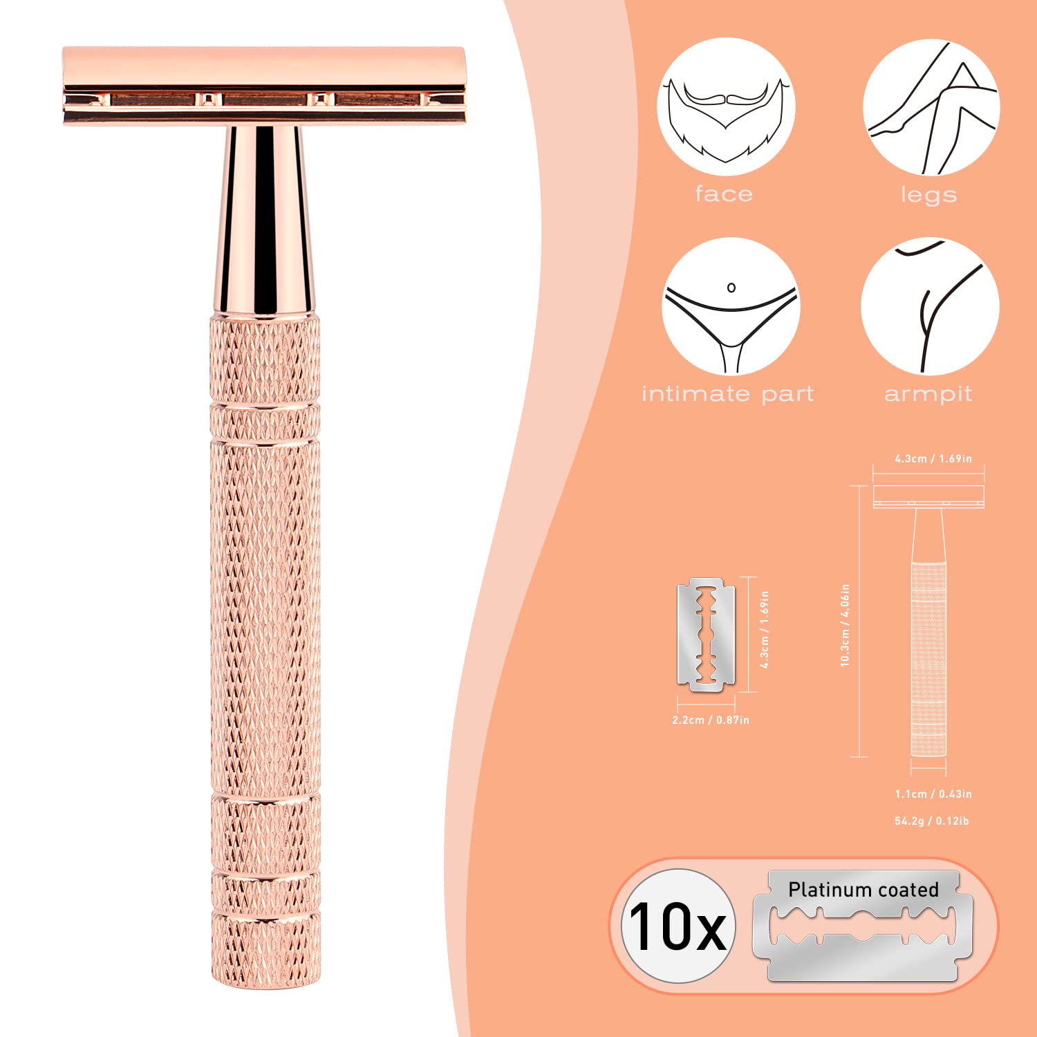 Reusable Double Edge Safety Ra - Straight Razor Safety ulasan dan harga