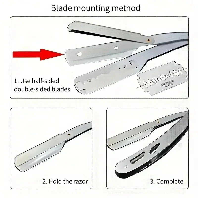 Hair Removal Knife Men Shaves  - Straight Razor Safety ulasan dan harga