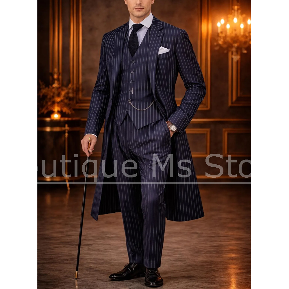 Chic Men Striped Suit 3 Piece  - X Men Grooming ulasan dan harga