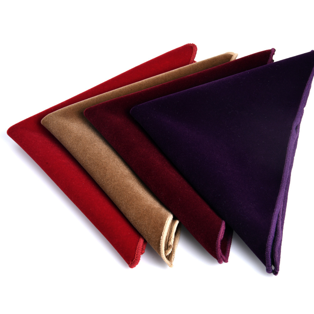 23cm Men's Velvet Pocket Squar - Men'S Grooming For Wedding ulasan dan harga