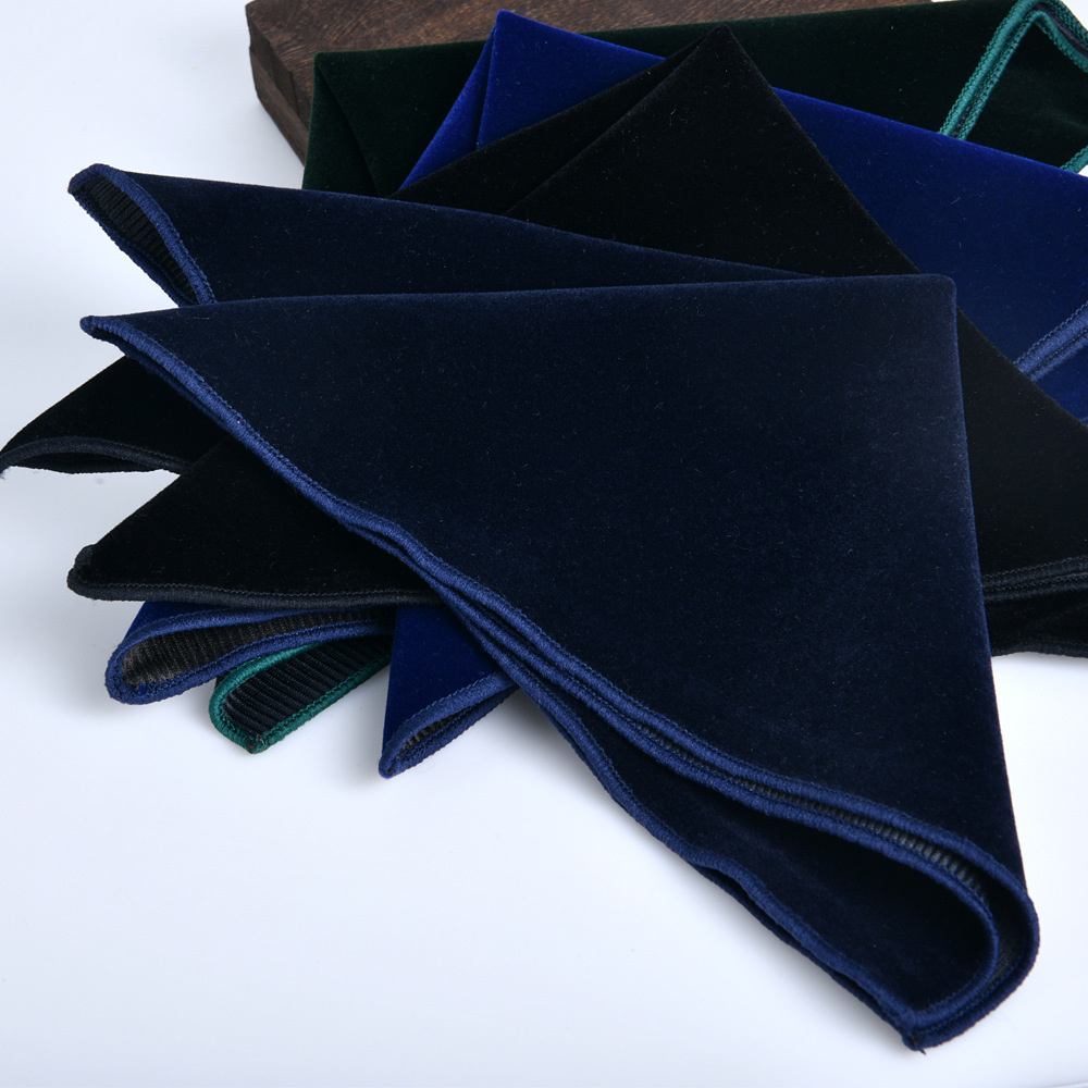 23cm Men's Velvet Pocket Squar - Men'S Grooming For Wedding ulasan dan harga