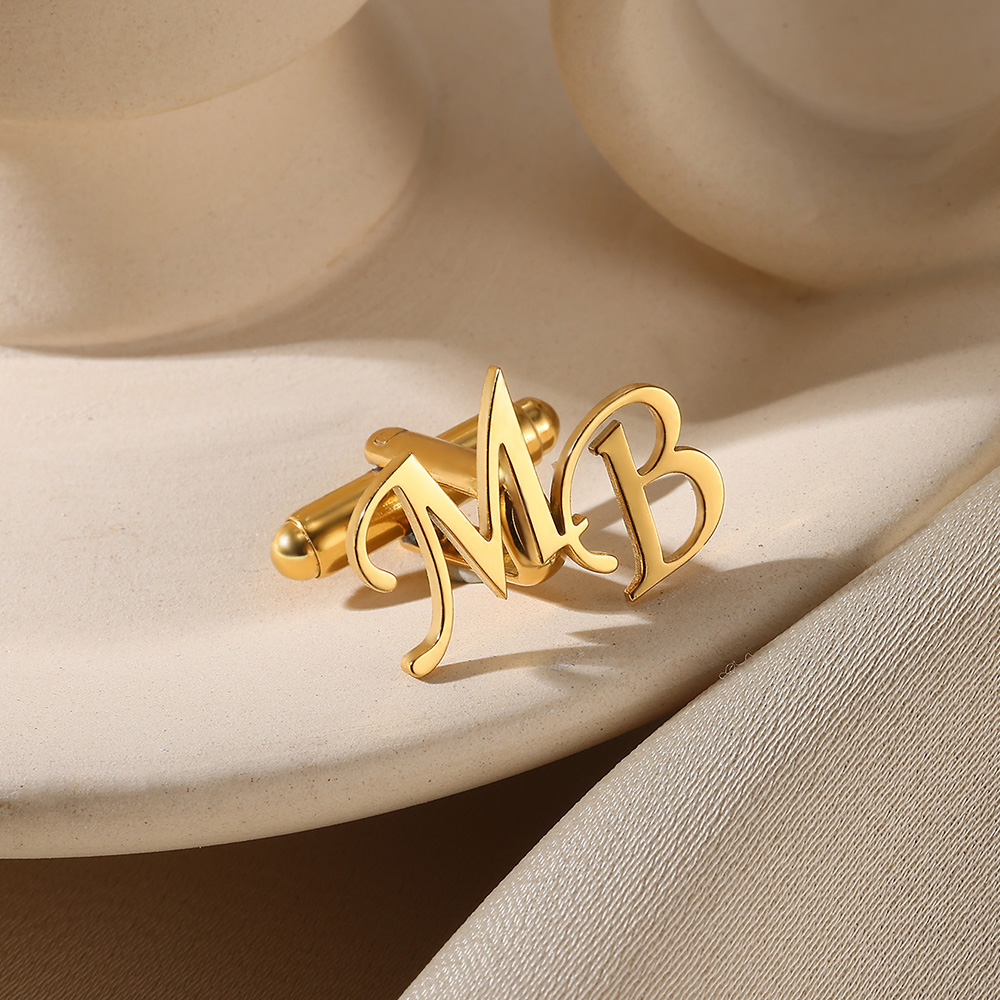 Customized Initial Letter Cuff - Men'S Grooming For Wedding ulasan dan harga