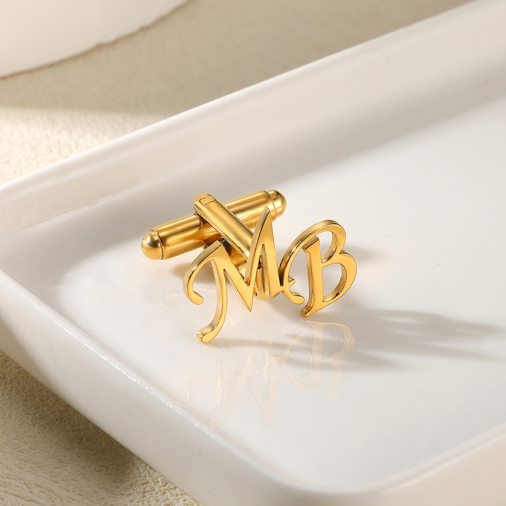 Customized Initial Letter Cuff - Men'S Grooming For Wedding ulasan dan harga