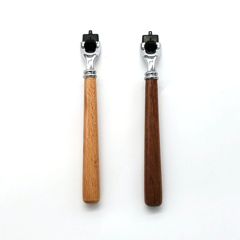 Men 's Wood long handle  Manua - Straight Razor Safety ulasan dan harga
