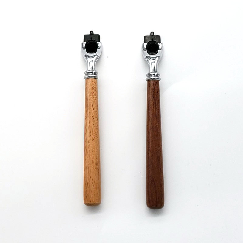 Men 's Wood long handle  Manua - Straight Razor Safety ulasan dan harga