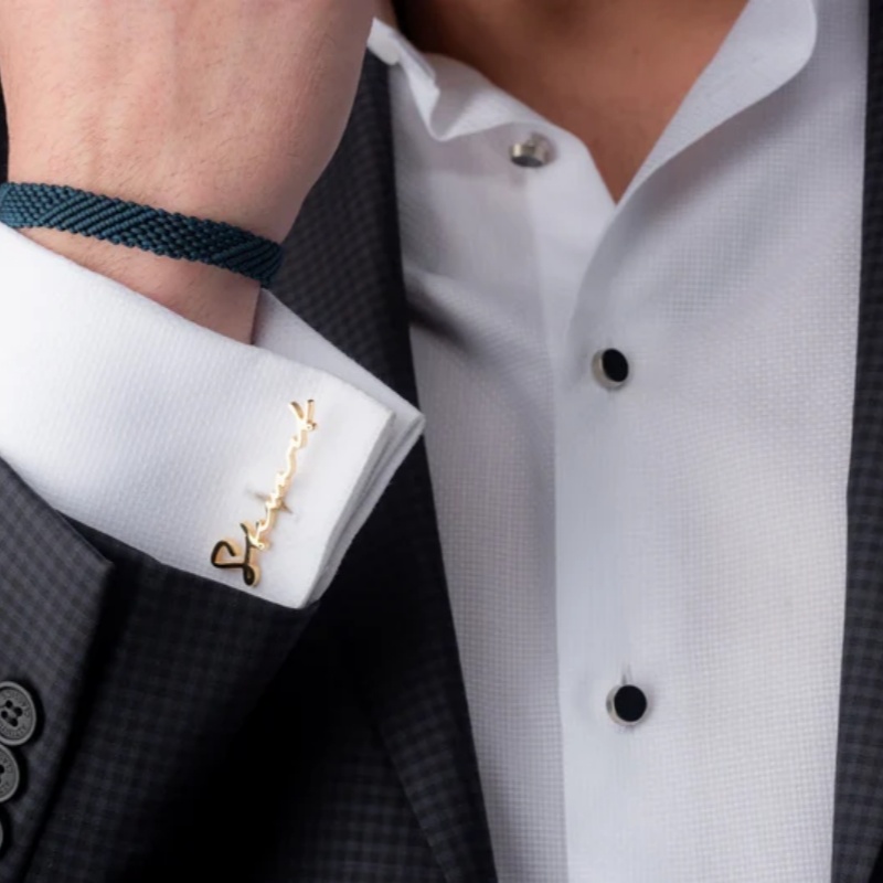 Custom Name Cufflinks 18K Gold - Men'S Grooming For Wedding ulasan dan harga