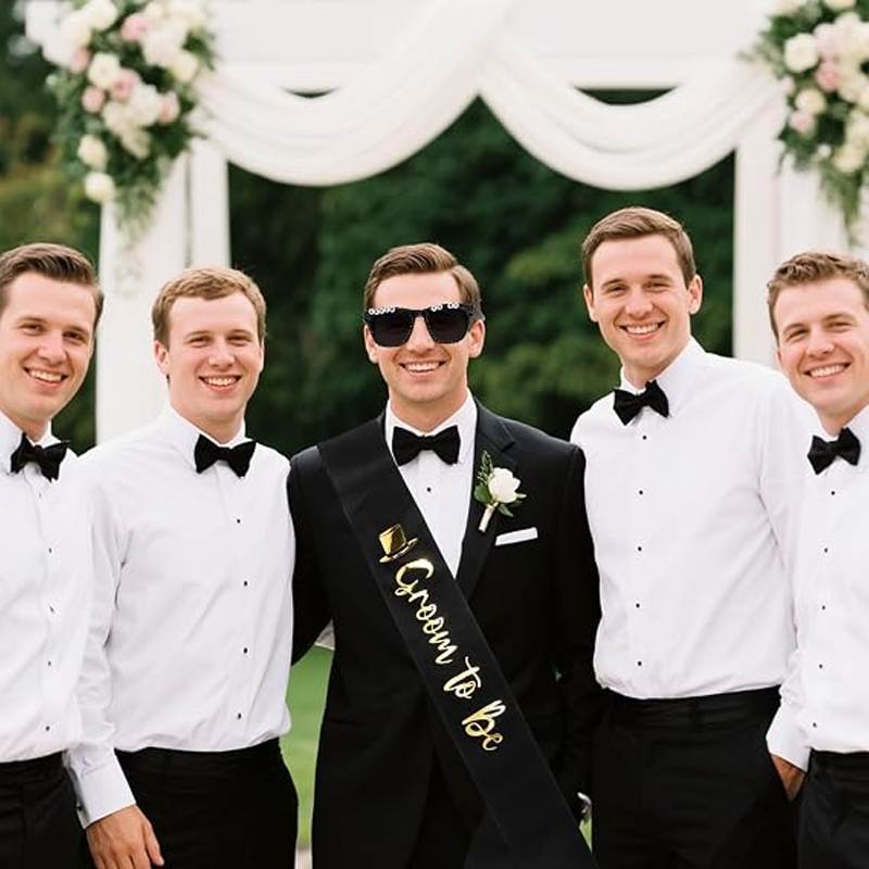 Groom To Be Black Satin Sash R - Men'S Grooming For Engagement ulasan dan harga